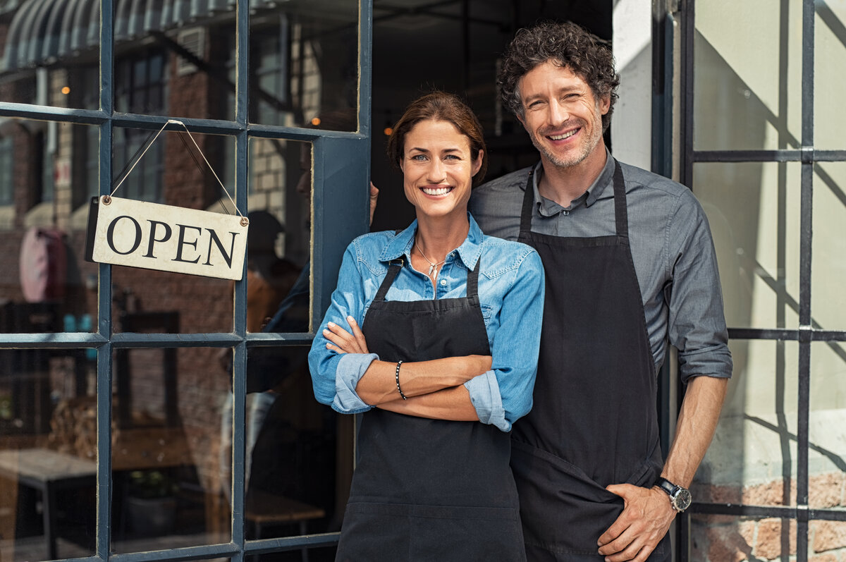 small business owners couple